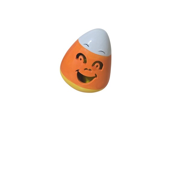 Mr. Halloween Ceramic Candy Corn With Faces Mr. Christmas Light Up Candy Corn - Picture 6 of 15